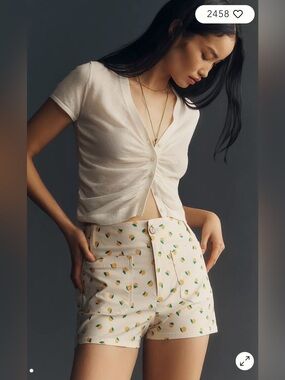 Anthropologie Maeve Colette High-Rise Shorts
